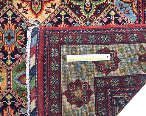 5x5 Yousafi Multicolor Afghan Hand Knotted Square Wool Area Rug